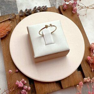 Double Tiny Heart Gold Ring | 14k Gold Filled